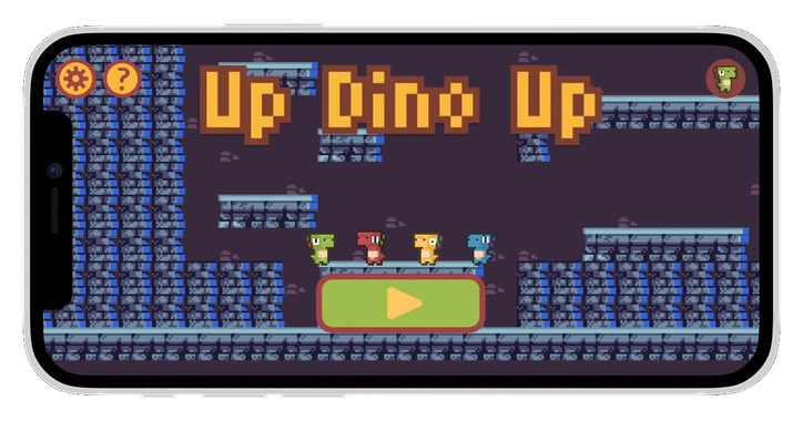 Up Dino Up endless climbing game